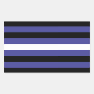 Leather Pride Stripes Rectangular Sticker