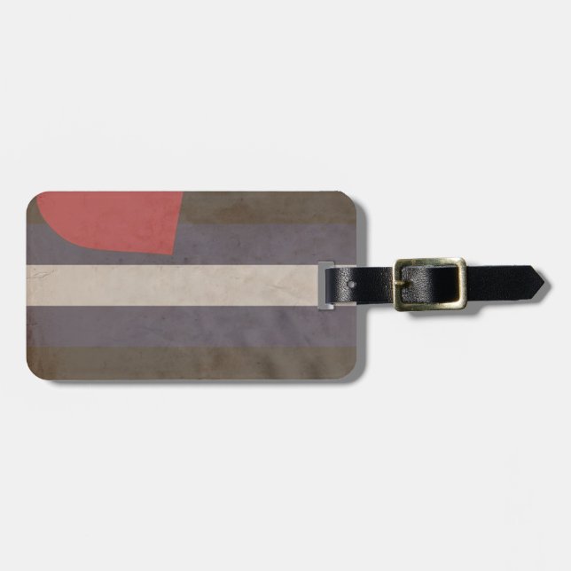 LEATHER PRIDE VINTAGE DESIGN LUGGAGE TAG (Front Horizontal)
