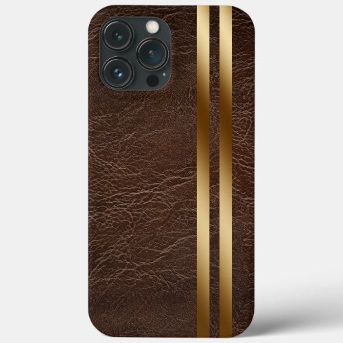 Leather Print iPhone 13 Pro Max Case