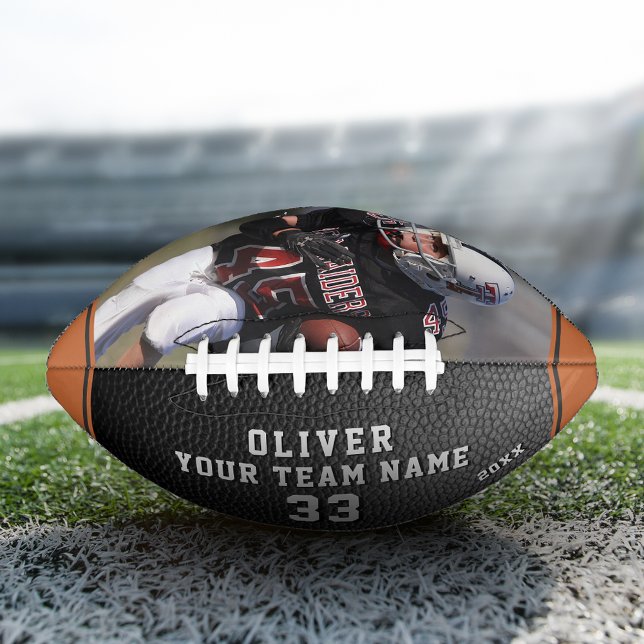 Leather Print Orange Player Name Number Team Photo Football (Creator Uploaded)