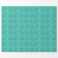 Turquoise Copper Cactus Gift Wrapping Paper, Western Wrapping