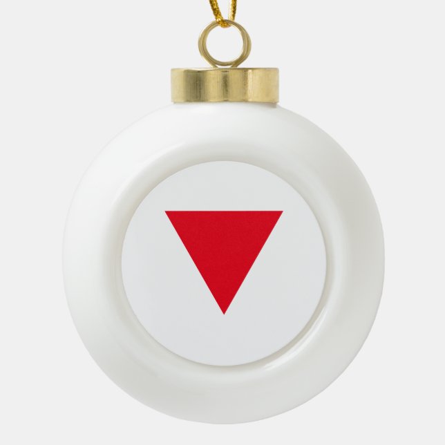 Leather Queer Pride Ceramic Ball Christmas Ornament (Front)