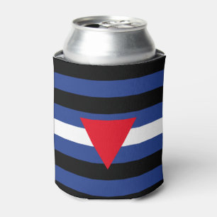 Leather Queer Pride Flag Can Cooler