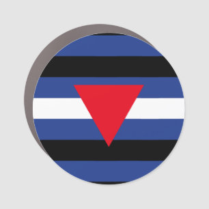 Leather Queer Pride Flag Car Magnet