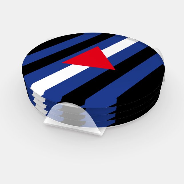 Leather Queer Pride Flag Coaster Set (Set)