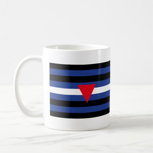 Leather Queer Pride Flag Coffee Mug (Left)