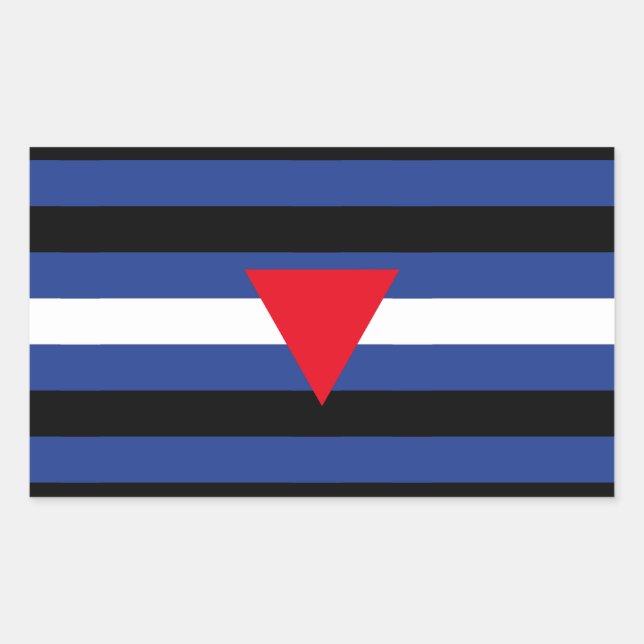 Leather Queer Pride Flag Rectangular Sticker (Front)