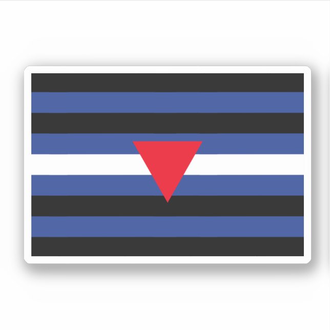 Leather Queer Pride Flag Sticker (Front)