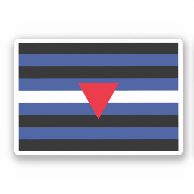 Leather Queer Pride Flag Sticker (Front)
