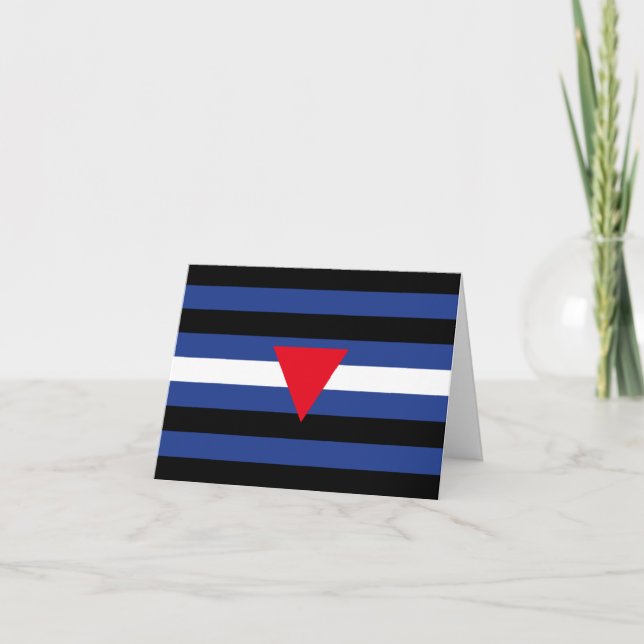 Leather Queer Pride Flag Thank You Card (Front)