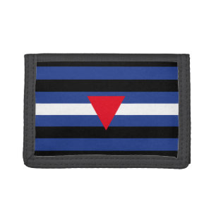 Leather Queer Pride Flag Trifold Wallet