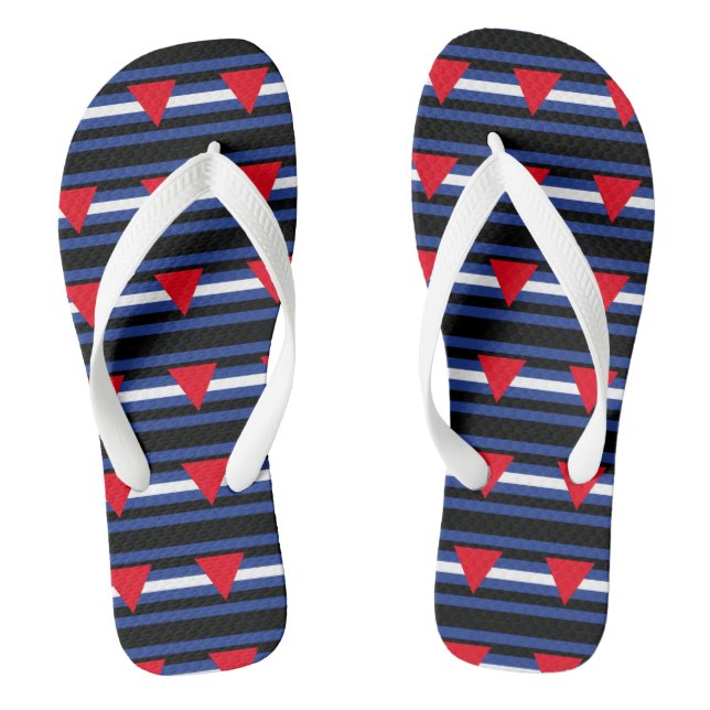 Leather Queer Pride Flip Flops (Footbed)