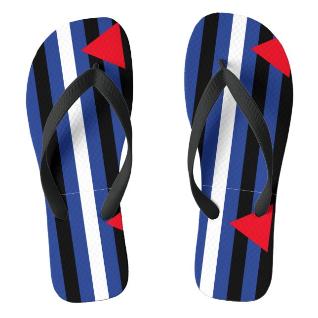 Leather Queer Pride Flip Flops (Footbed)