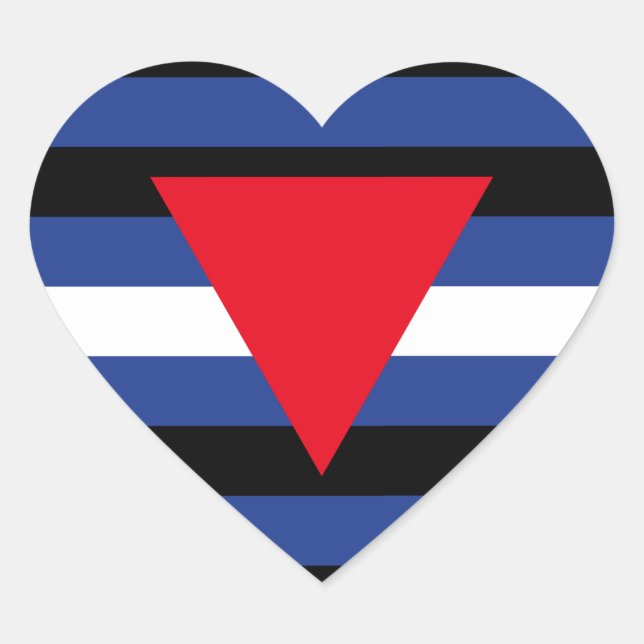 LEATHER QUEER PRIDE HEART STICKER (Front)