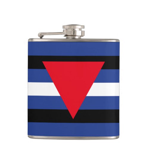 LEATHER QUEER PRIDE HIP FLASK