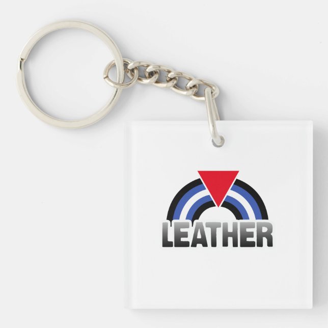Leather Queer Pride Keychain (Front)