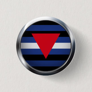 LEATHER QUEER PRIDE MEDALLION BUTTON