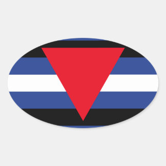 LEATHER QUEER PRIDE OVAL STICKER