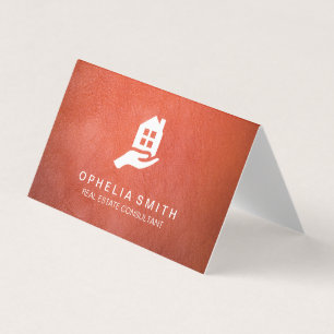 Leather Real Estate Realtor Agent Business Card