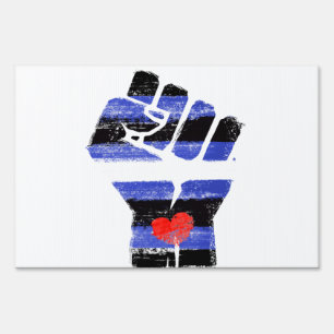 LEATHER RESIST FIST SIGN