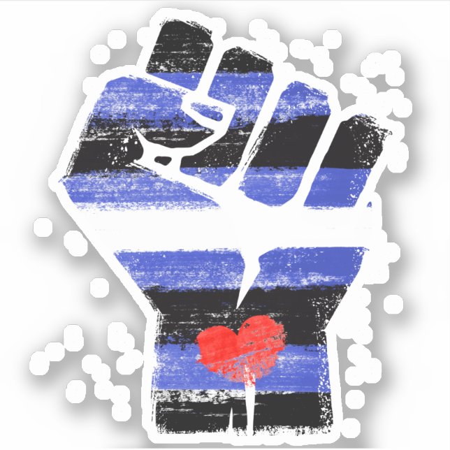 LEATHER RESIST FIST STICKER (Front)