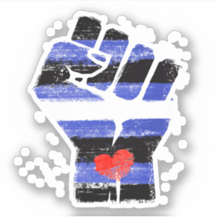 LEATHER RESIST FIST STICKER