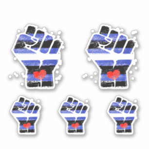 LEATHER RESIST FIST STICKER