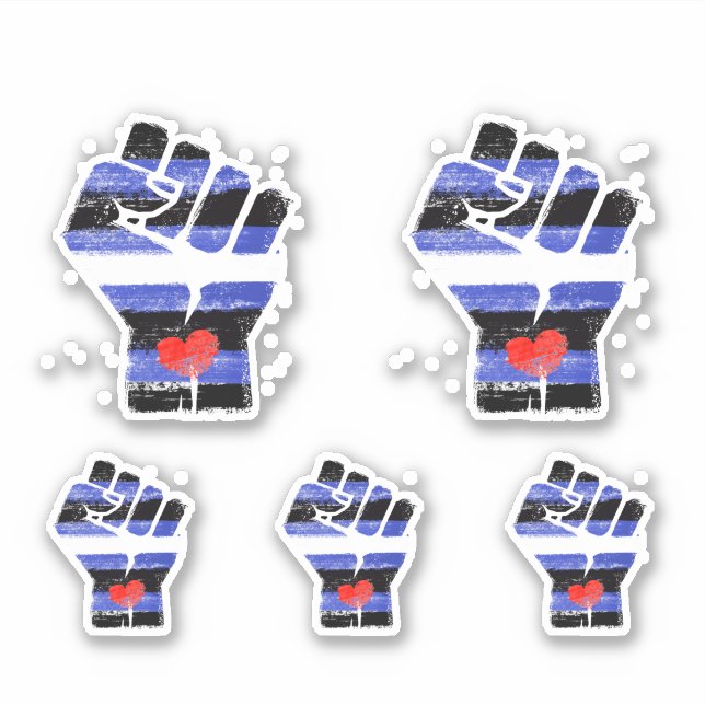 LEATHER RESIST FIST STICKER (Front)