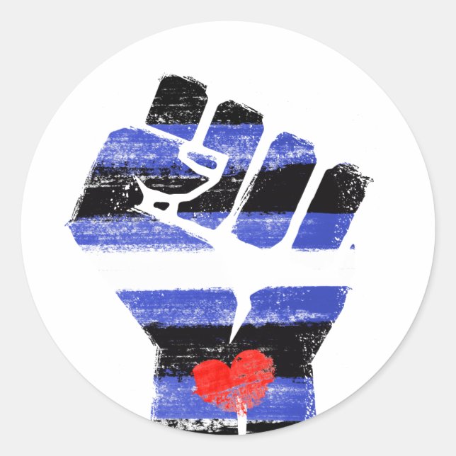 Leather Resistance Classic Round Sticker (Front)