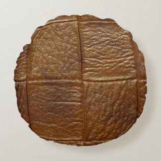 leather round pillow
