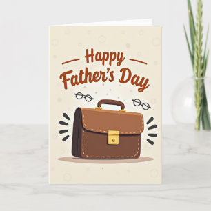 Leather Satchel Fathers Day Card