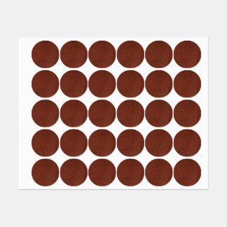 Leather Small Circle Waterproof Label (0.75")