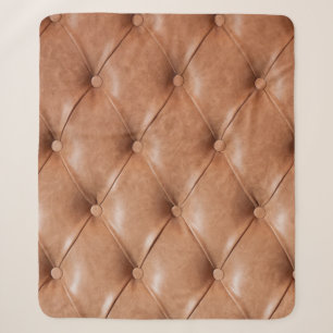 leather sofa background sherpa blanket