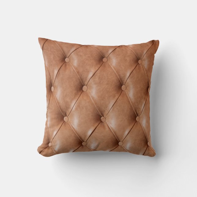 leather sofa background throw pillow (Front)