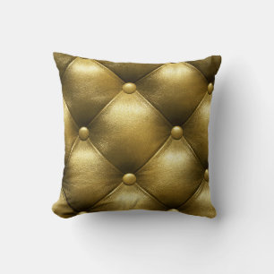 Leather Sofa Elegance: Luxurious Upholstery. Throw Pillow