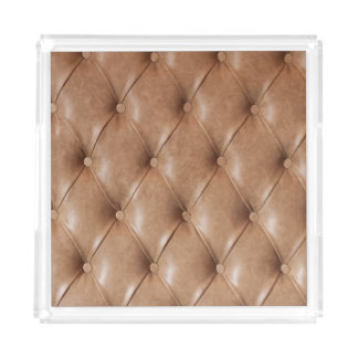 Leather Sofa: Textured Background Acrylic Tray