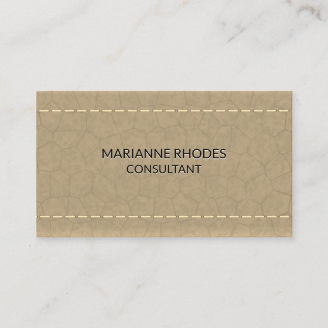 Leather | Stitching Business Card (Front)