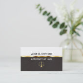 Leather Style Attorney Business Cards (Standing Front)
