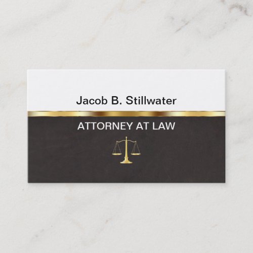 Leather Style Attorney Business Cards