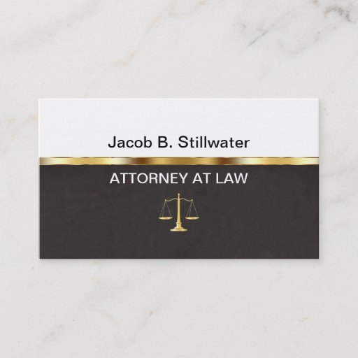 Customizable Leather Style Attorney Business Cards