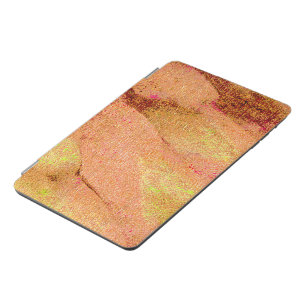 Leather style wrinkled with worn paint, salmon iPad mini cover
