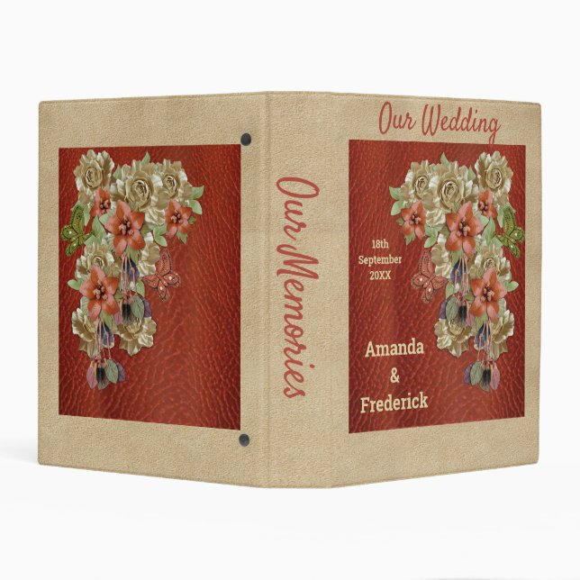 Leather & Suede Flower Art Mini Binder (Background)