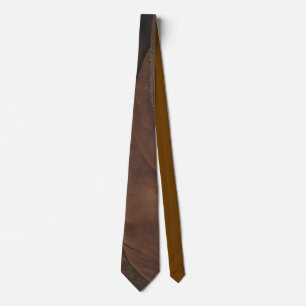 Leather & suede neck tie