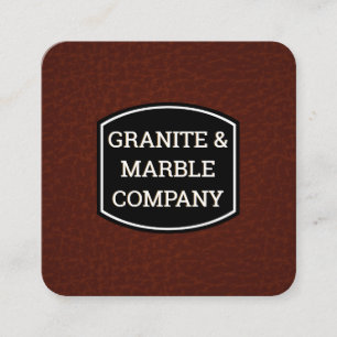 Leather Texture Background Square Business Card