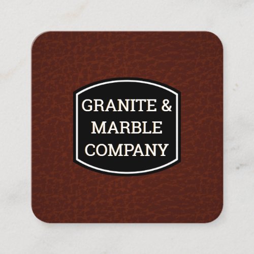 Leather Texture Background Square Business Card