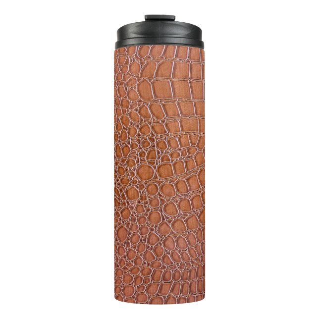 leather texture backgroundtexture,art,background,b thermal tumbler (Front)