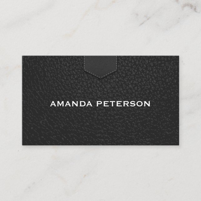Leather Texture Business Card (Front)