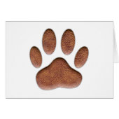 Leather Texture Dog Paw Print (Front Horizontal)