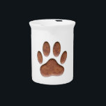 Leather Texture Dog Paw Print Drink Pitcher<br><div class="desc">A leather texture paw print. Original design.</div>