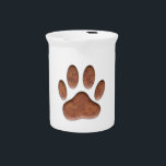 Leather Texture Dog Paw Print Drink Pitcher<br><div class="desc">A leather texture paw print. Original design.</div>